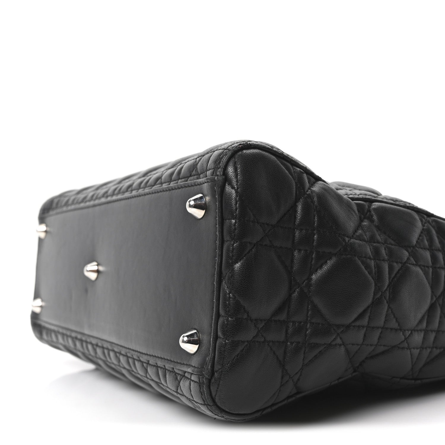 Christian Dior Lambskin Cannage Large Lady Dior Black
