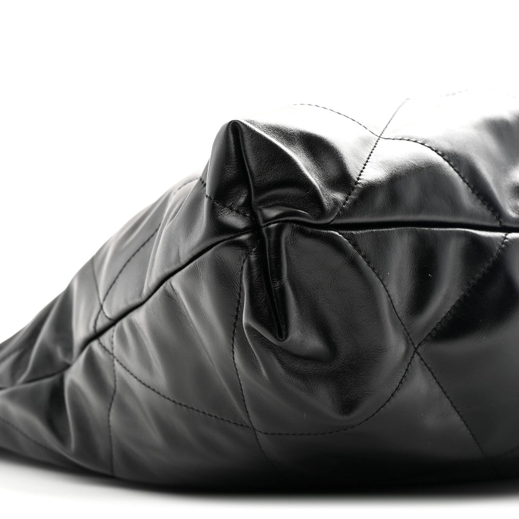 Chanel Shiny Calfskin Quilted Chanel 22 Black
