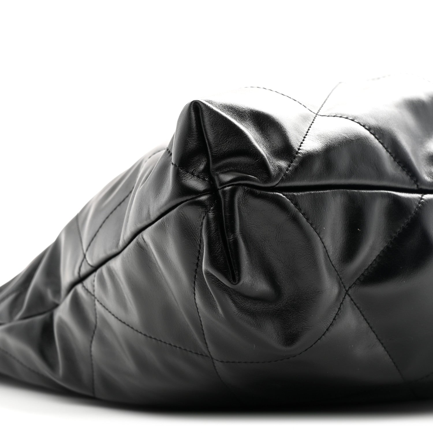Chanel Shiny Calfskin Quilted Chanel 22 Black