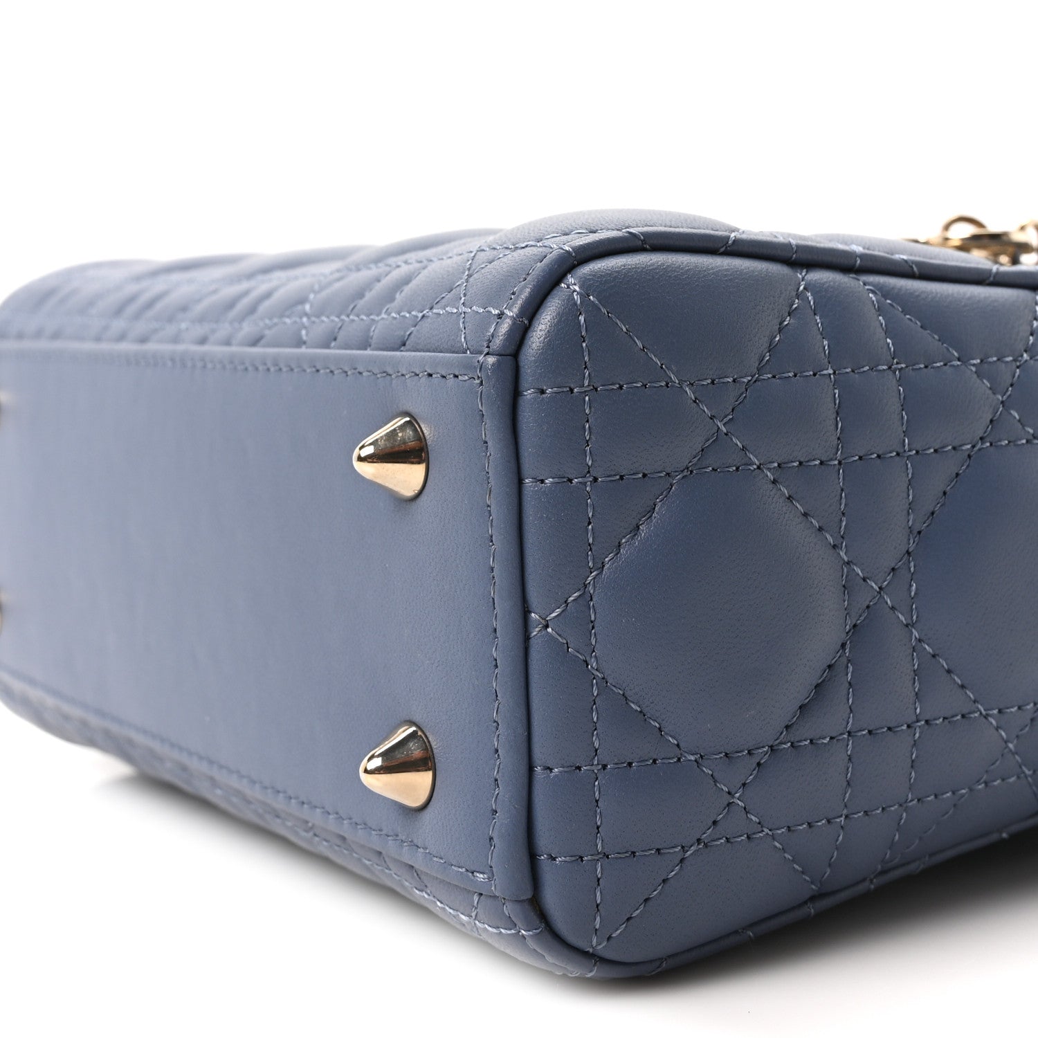 Christian Dior Lambskin Cannage Small My ABCDior Lady Dior Blue