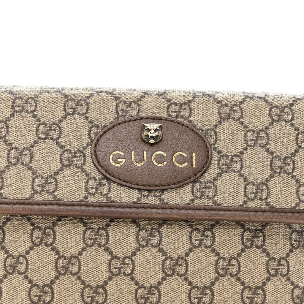 Gucci GG Supreme Monogram Neo Vintage Web Belt Bag Brown