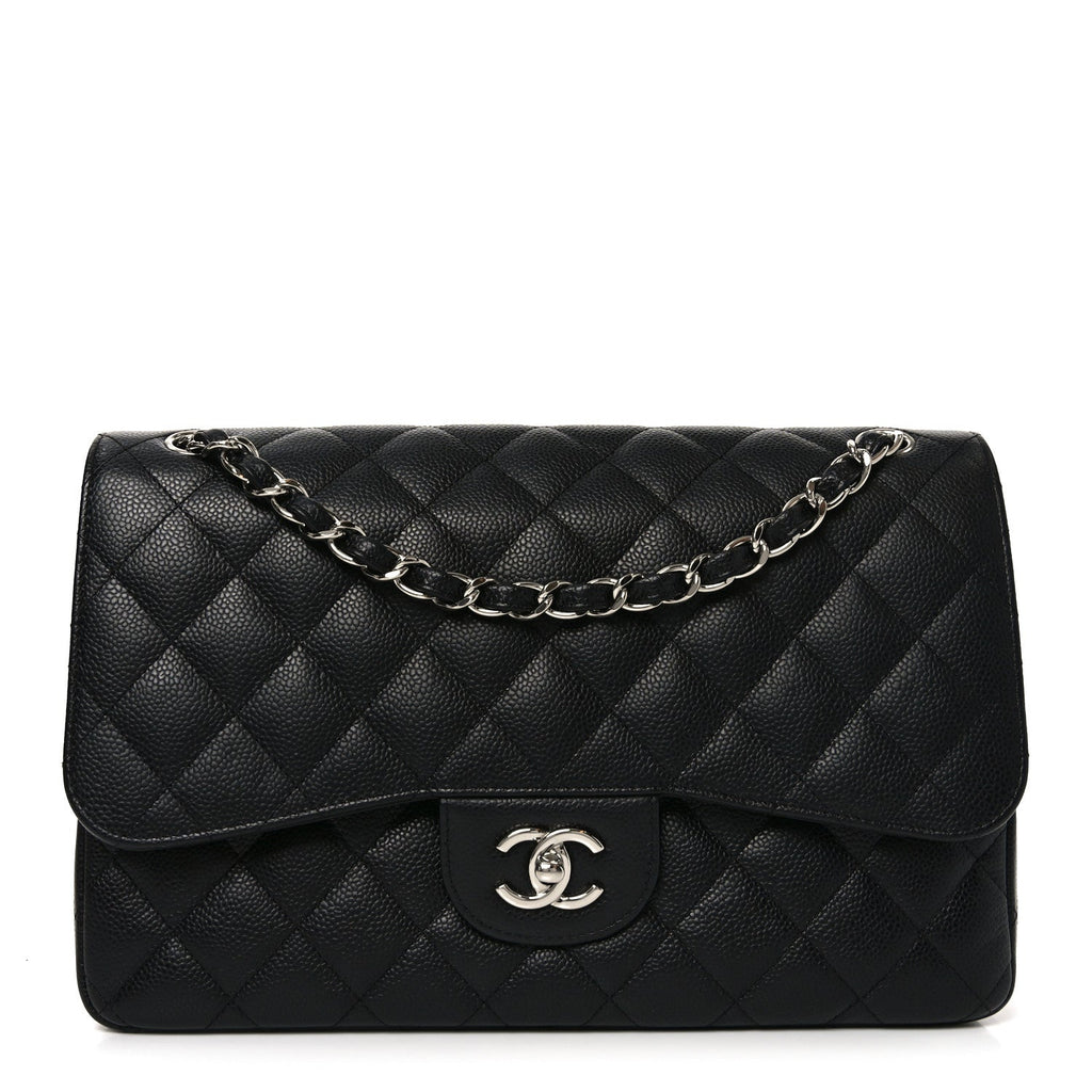 Chanel Caviar Quilted Jumbo Double Flap Black