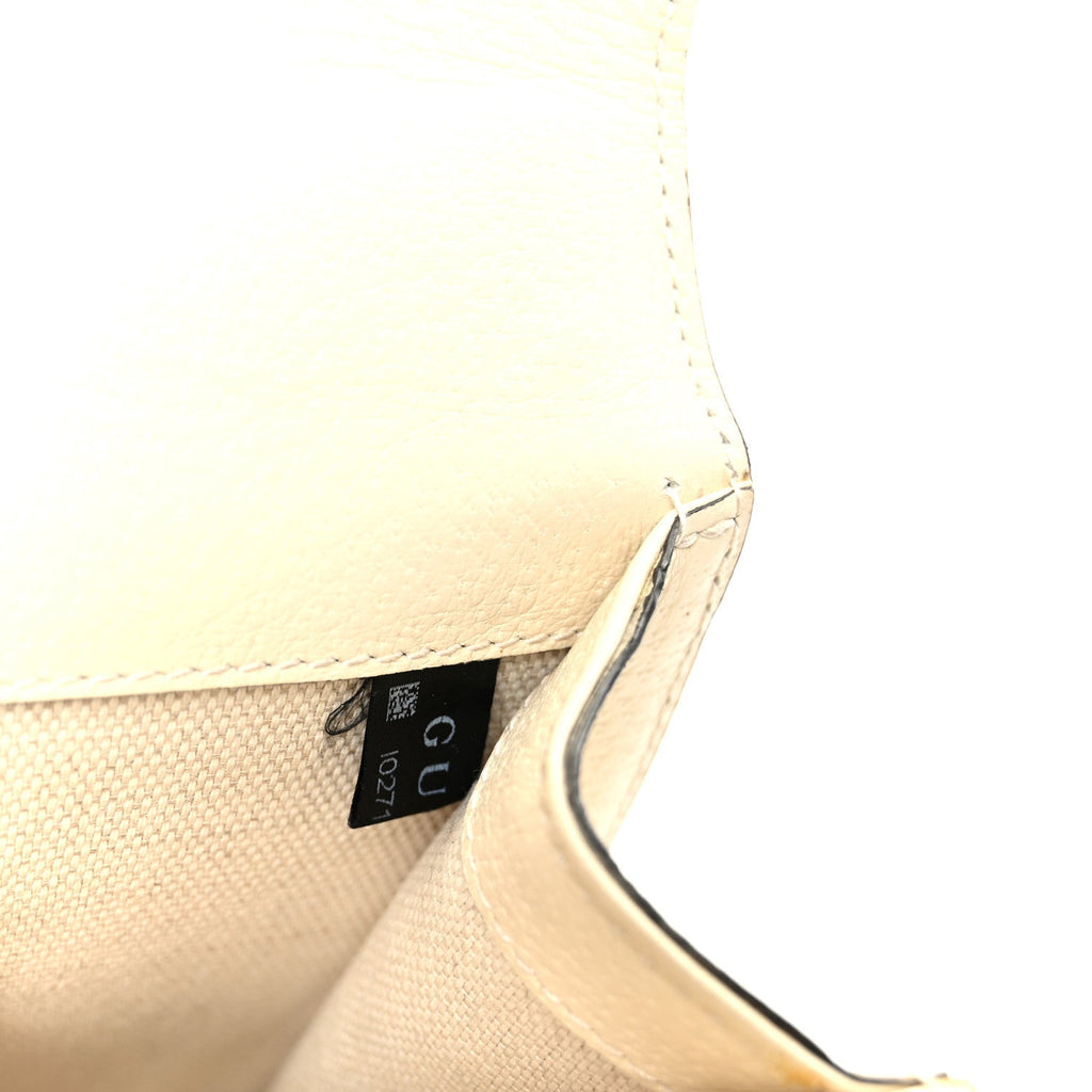 Gucci Textured Calfskin Crystal Mini Dionysus Shoulder Bag Mystic White