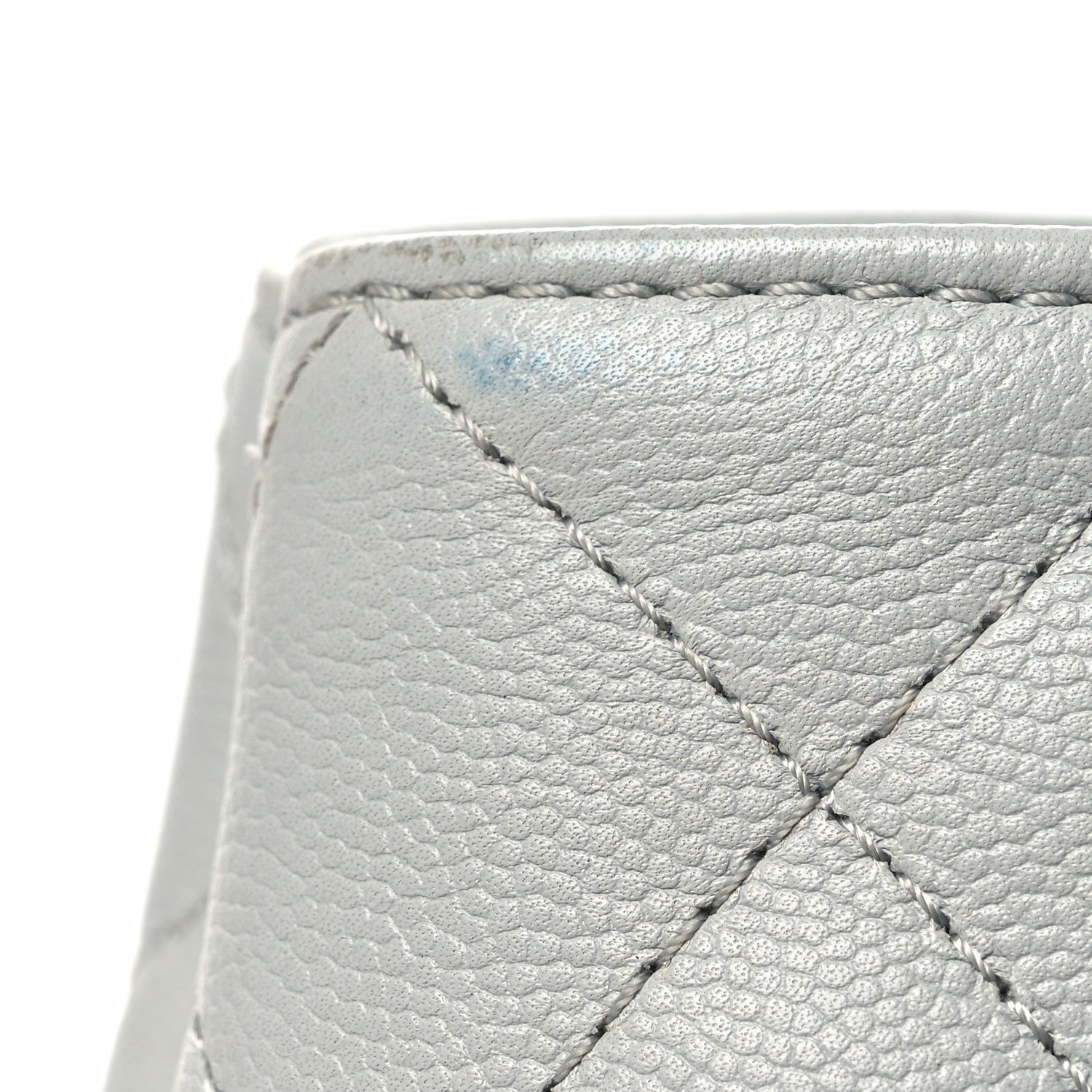 Chanel Caviar Quilted Shopping Tote Light Green