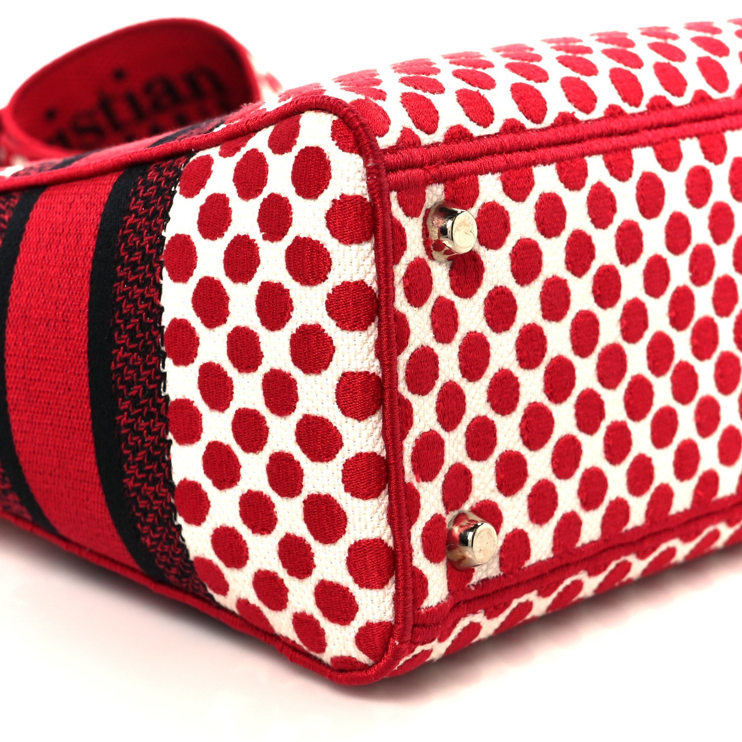 Christian Dior Canvas Medium DiorAmour Dots Lady D-Lite Red