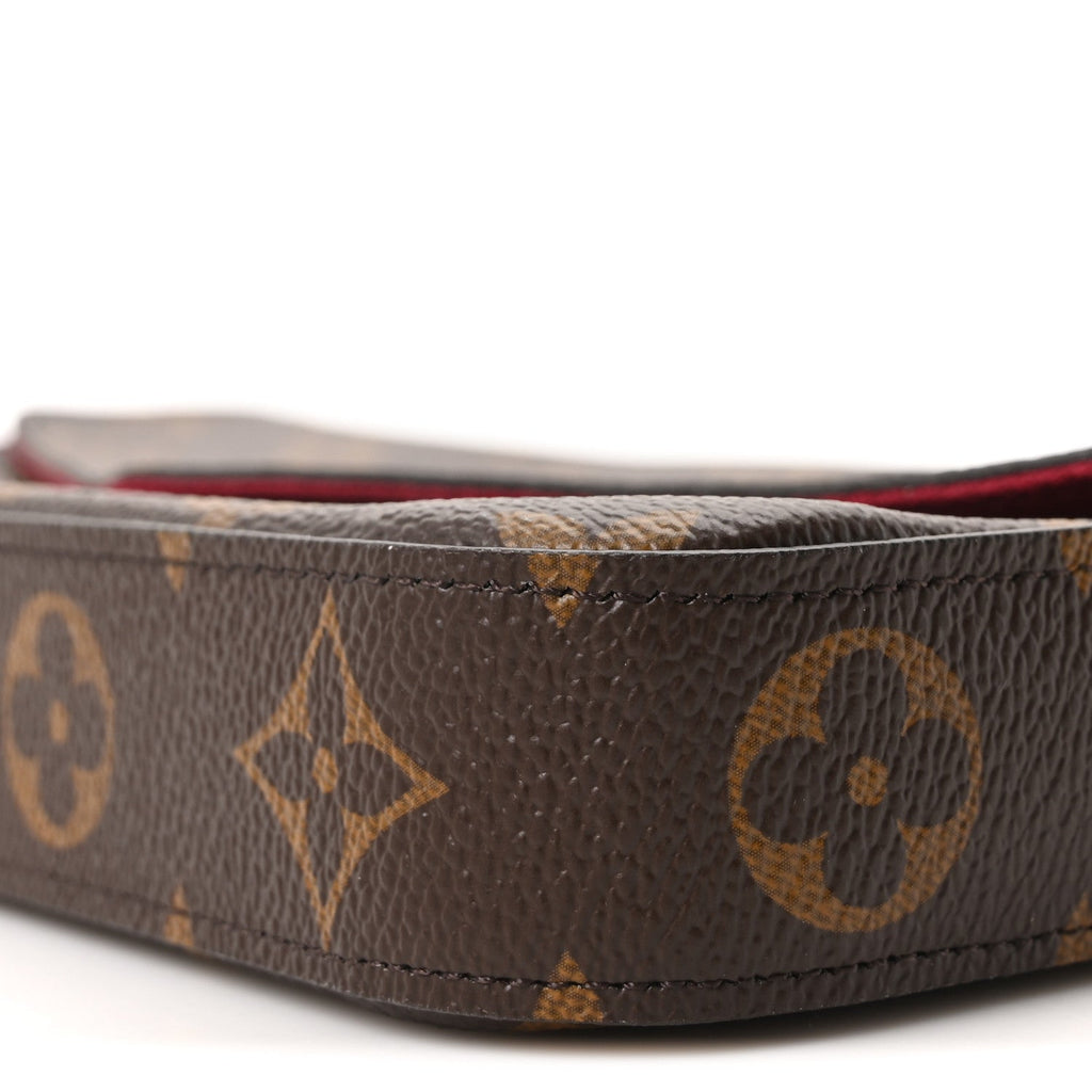 Louis Vuitton Monogram Pochette Felicie Chain Wallet Fuchsia