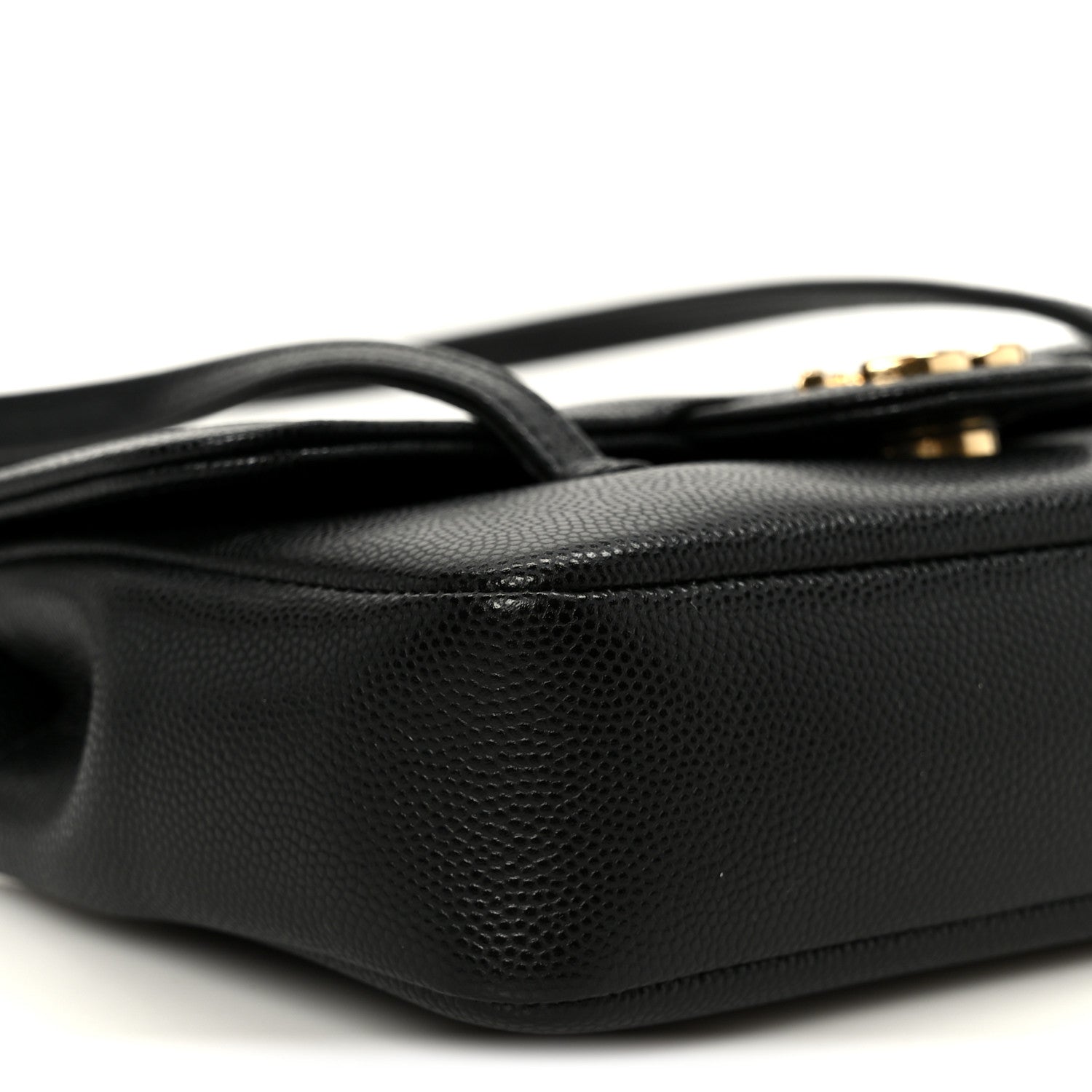 Chanel Shiny Caviar Mini Preppy Coco Shoulder Bag Black