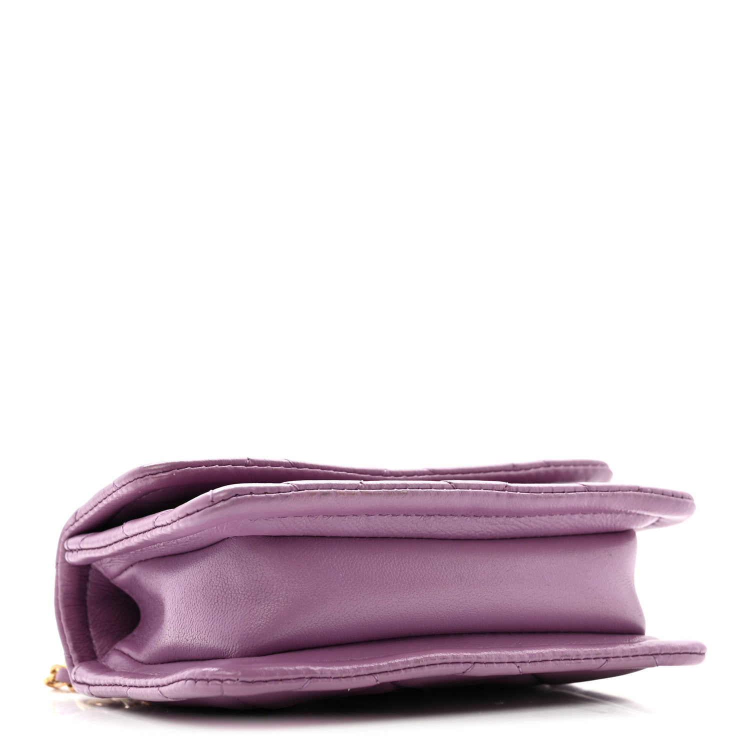Chanel Shiny Lambskin Quilted Extra Mini Flap Purple