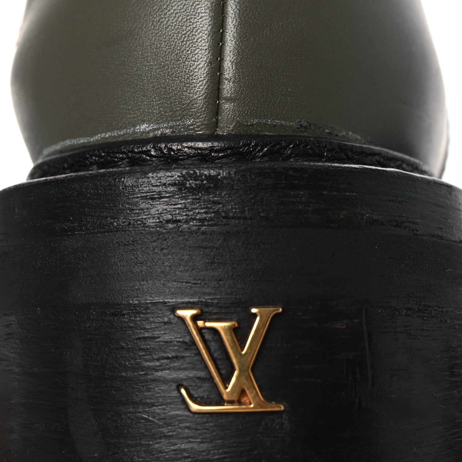 Louis Vuitton Calfskin Beaubourg Ankle Boots 39 Black Green