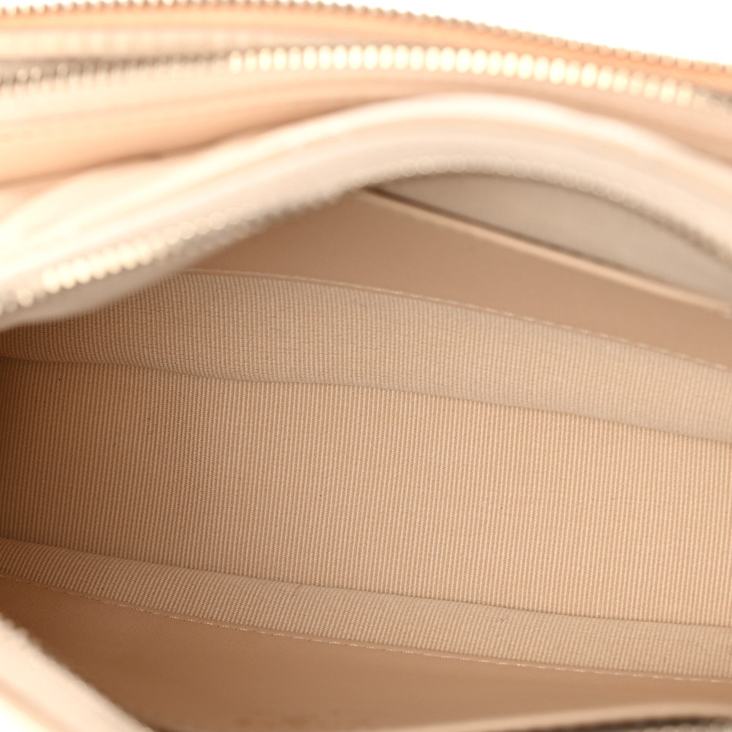 Chanel Shiny Crumpled Lambskin Quilted Small Preppy Pocket Clutch With Chain Beige