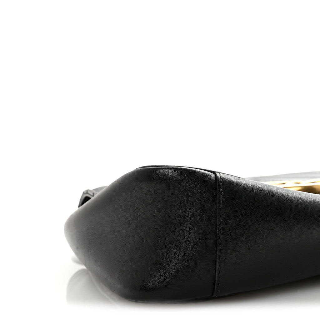 Gucci Calfskin Matelasse Medium GG Marmont Shoulder Bag Black