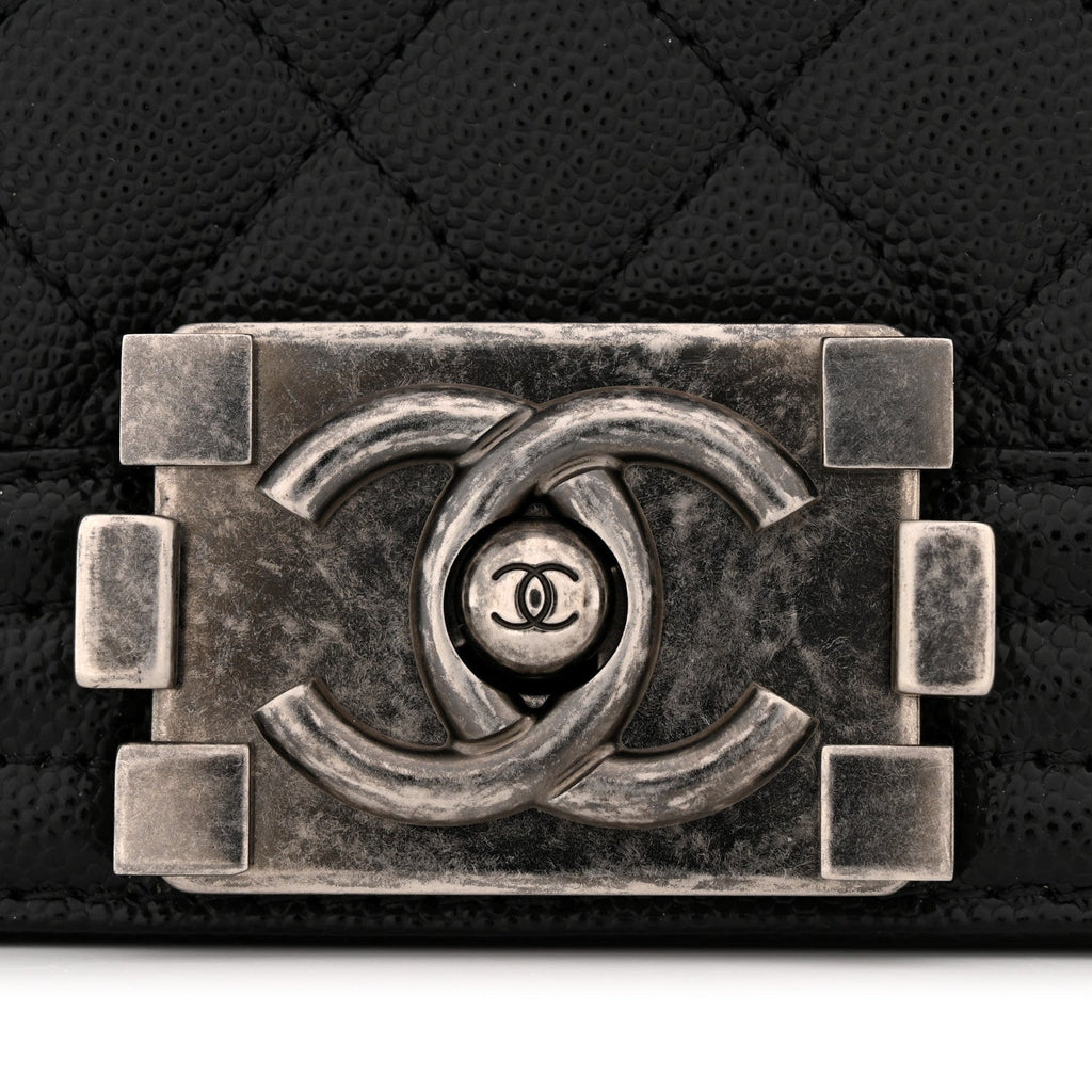 Chanel Caviar Quilted Medium Boy Flap Black