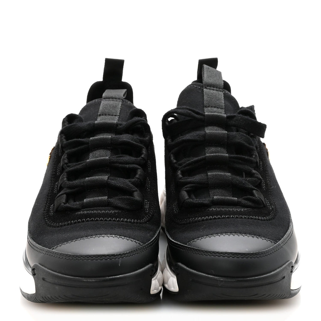 Chanel Velvet Calfskin Mixed Fibers CC Sneakers 36.5 Black