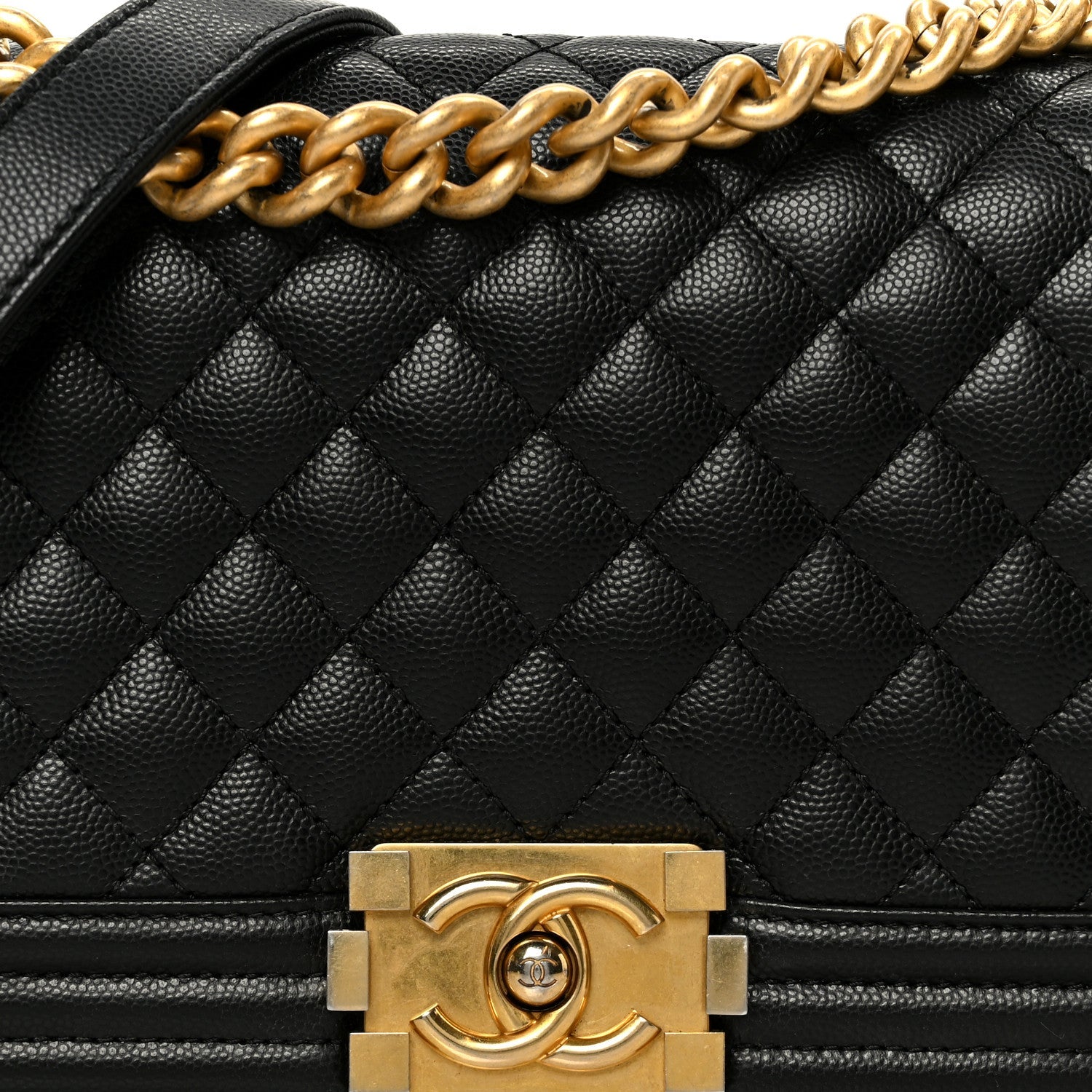 Chanel Caviar Quilted Medium Boy Flap Black
