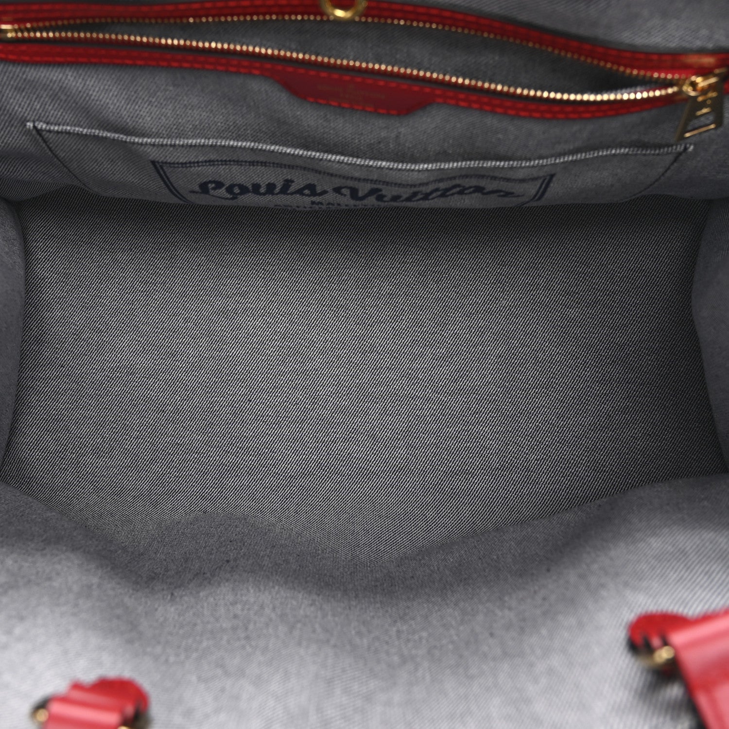 Louis Vuitton Denim Damier Monogram Onthego Blue Rouge