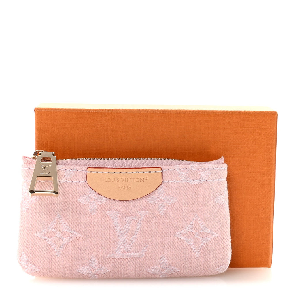 Louis Vuitton Monogram Denim Key Pouch Washed Pink