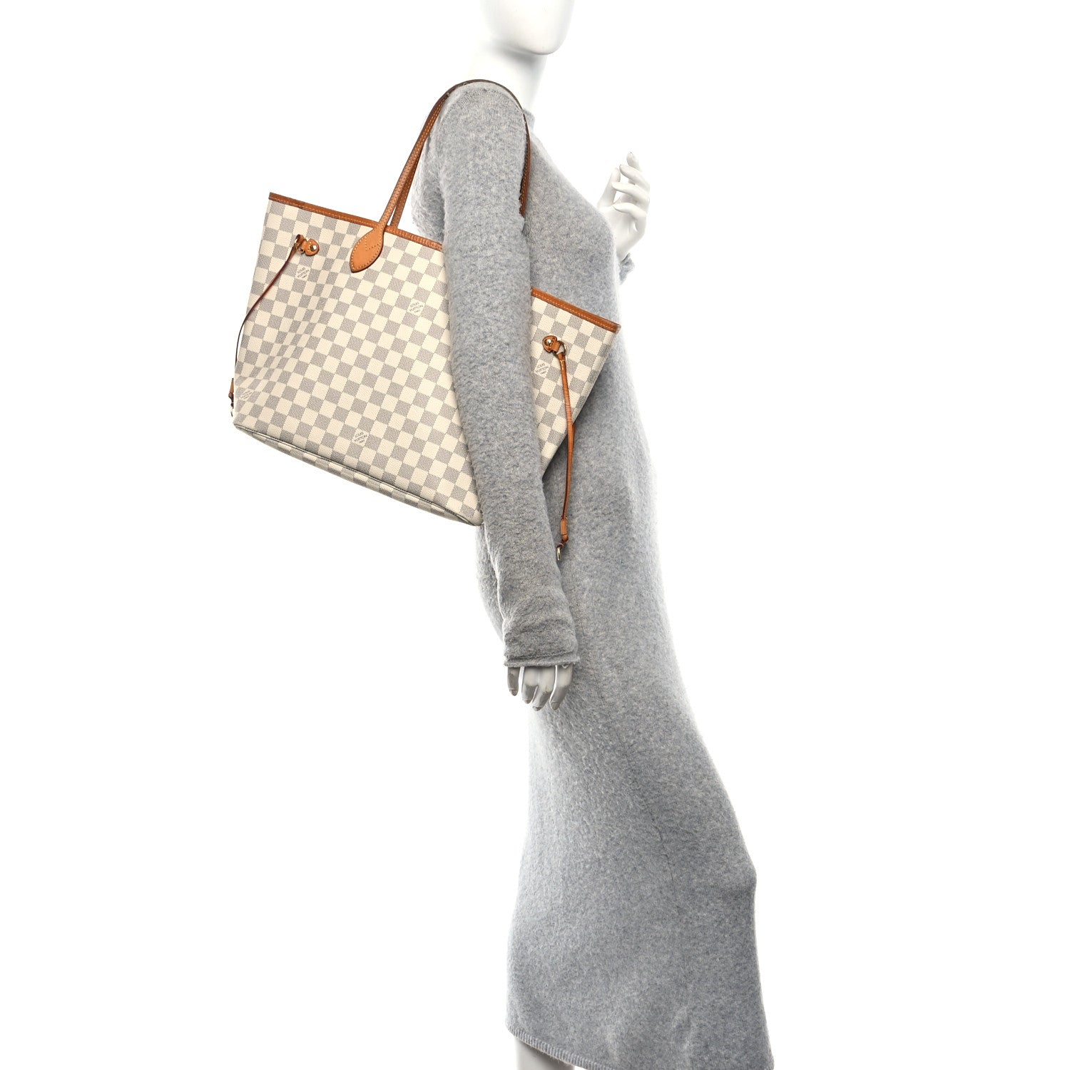 Louis Vuitton Damier Azur Neo Neverfull MM Rose Ballerine