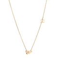 Pearl Crystal CC Rings Necklace Gold