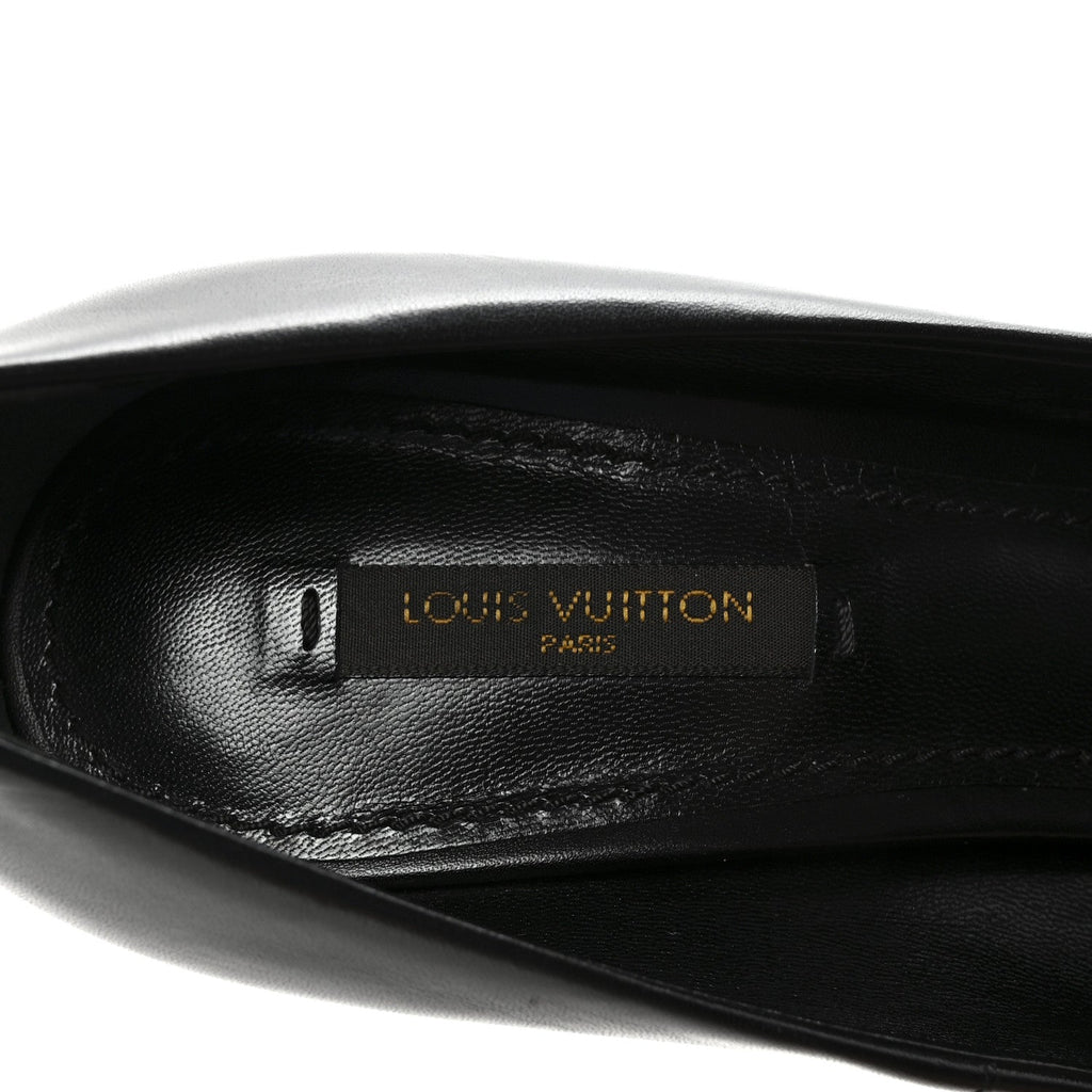 Louis Vuitton Smooth Calfskin Oh Really Peep Toe Pumps 37.5 Black