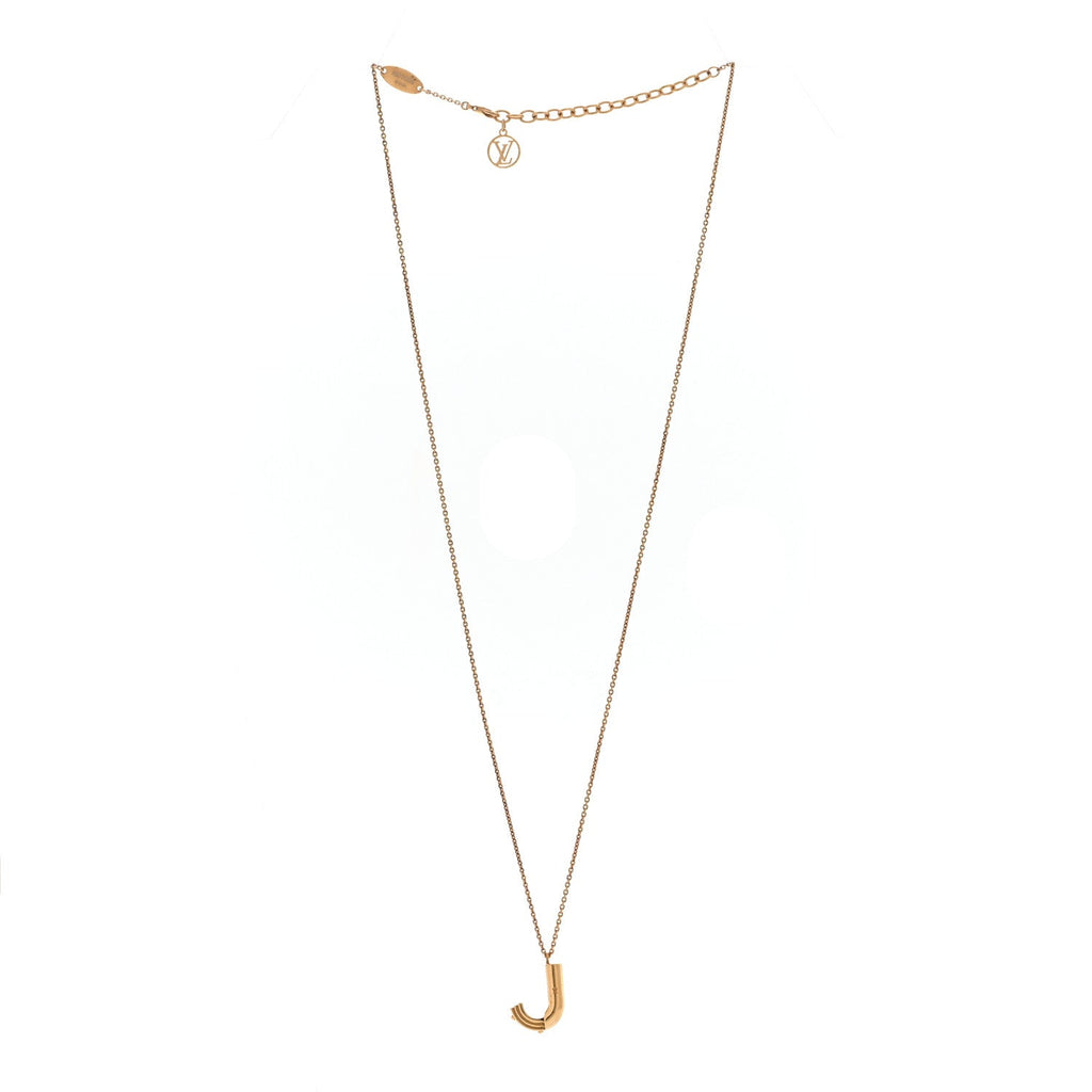 Louis Vuitton LV And Me Letter J Necklace Gold