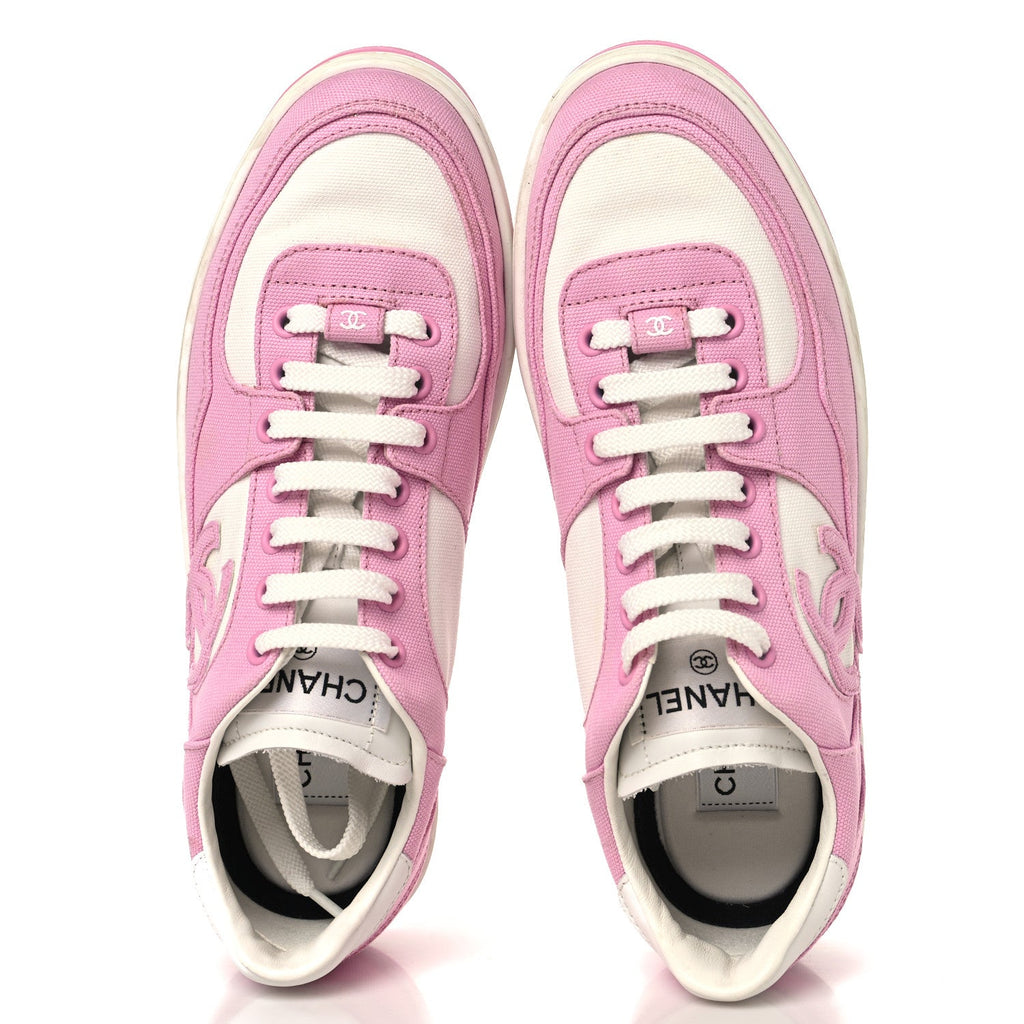 Cotton Sneakers 39 Pink White