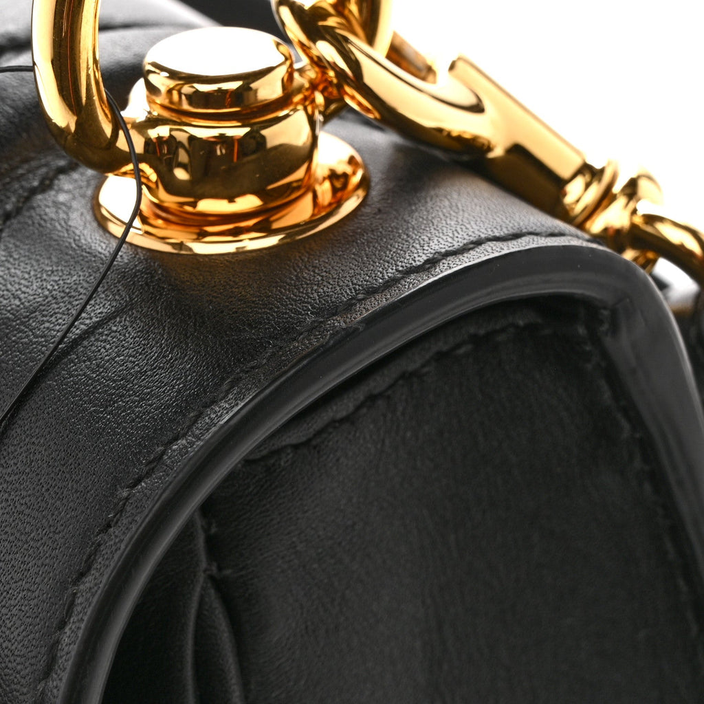 Gucci Arabella Calfskin Medium Blondie Top Handle Bag  Black