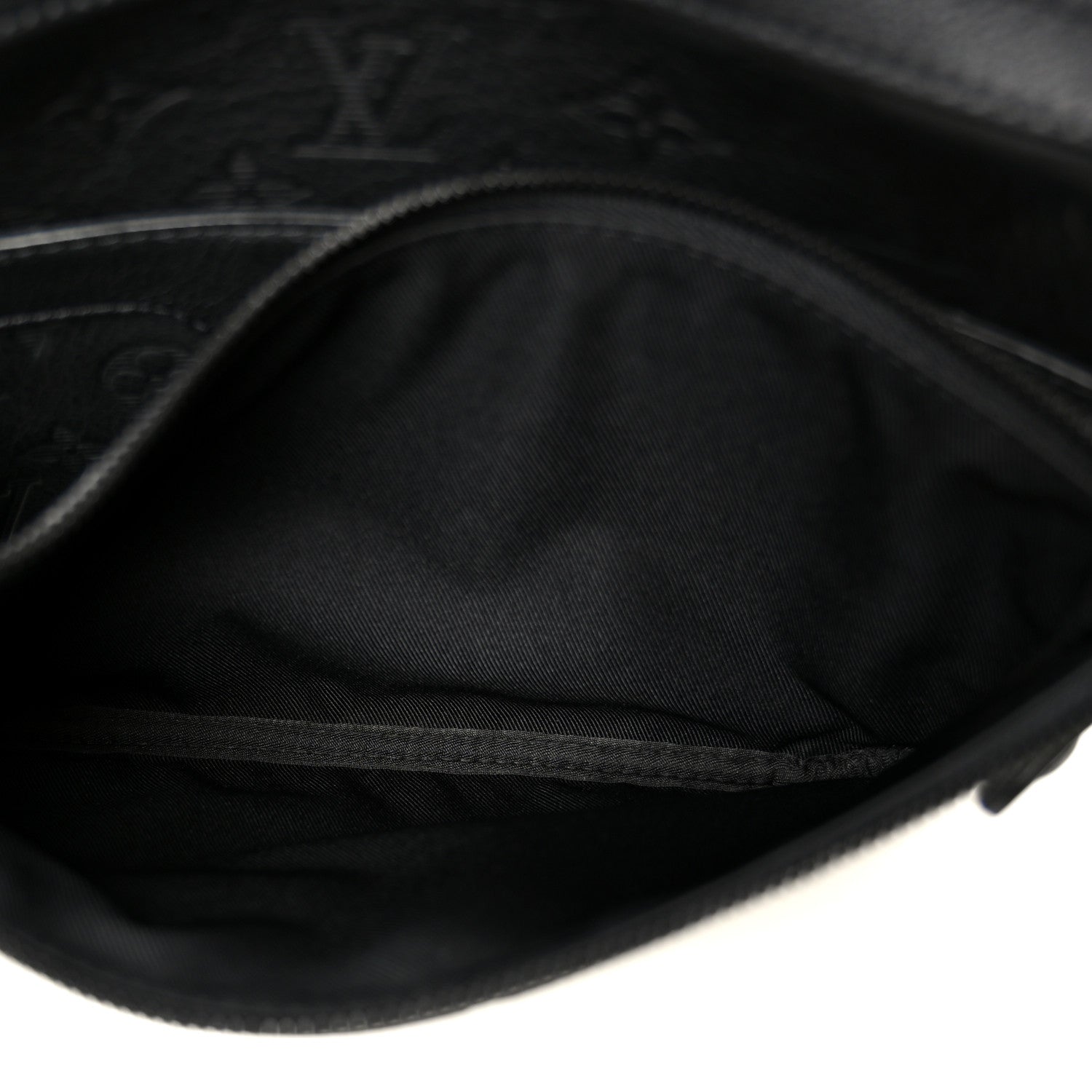 Louis Vuitton Calfskin Monogram Shadow Trio Messenger Black