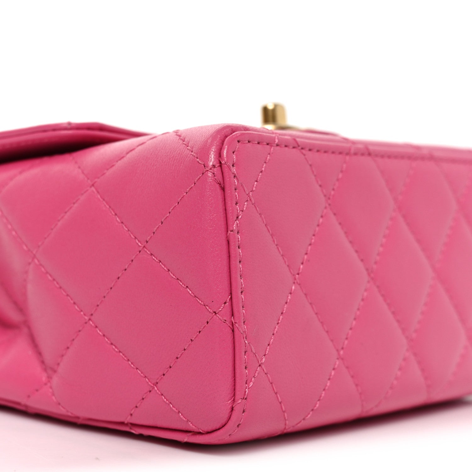 Chanel Goatskin Quilted Mini Square Flap Pink
