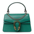 Gucci Dollar Calfskin Crystal Mini Dionysus Top Handle Bag Emerald