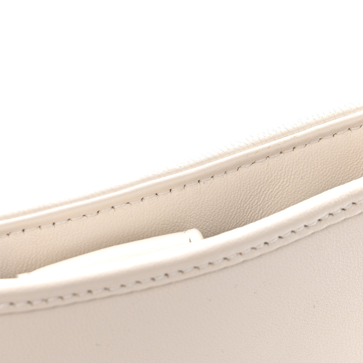 Gucci Calfskin Horsebit Slim Shoulder Bag White
