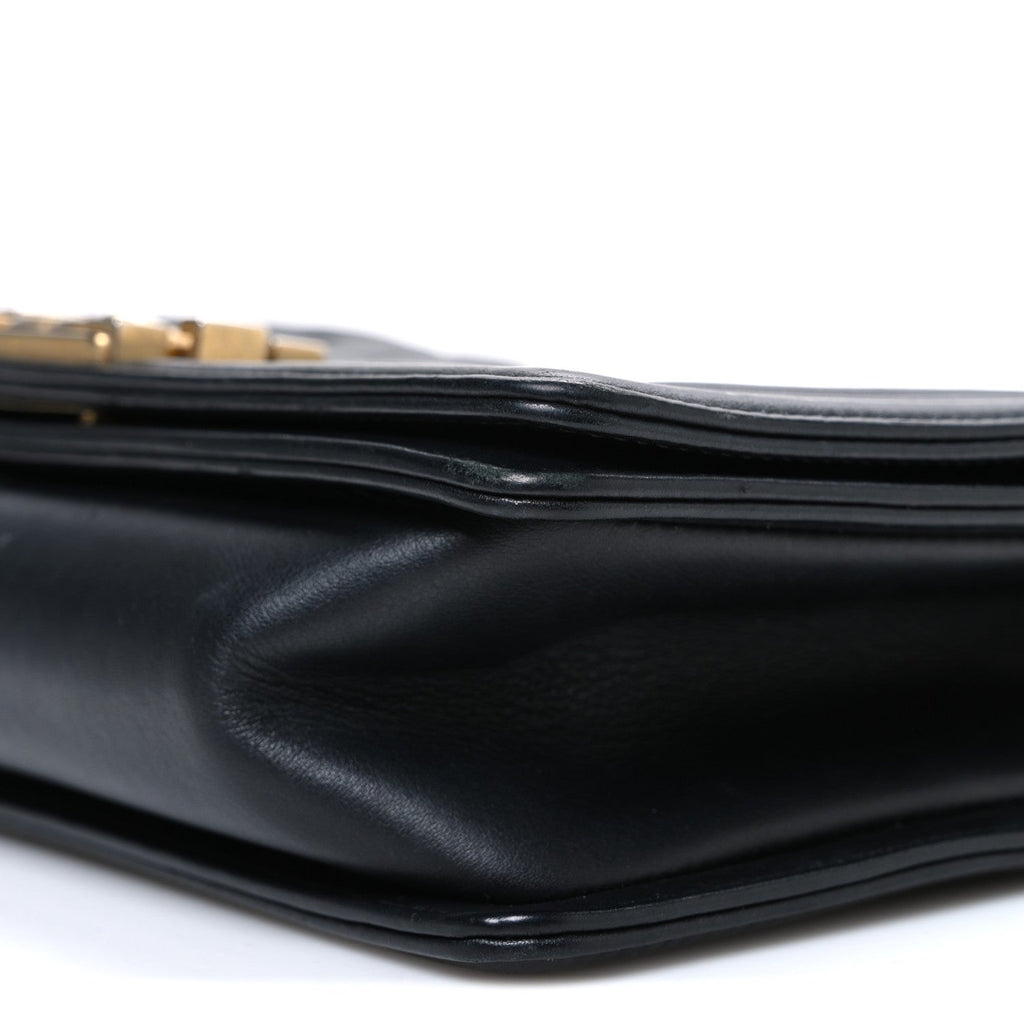 Chanel Lambskin Quilted Medium Boy Flap Black