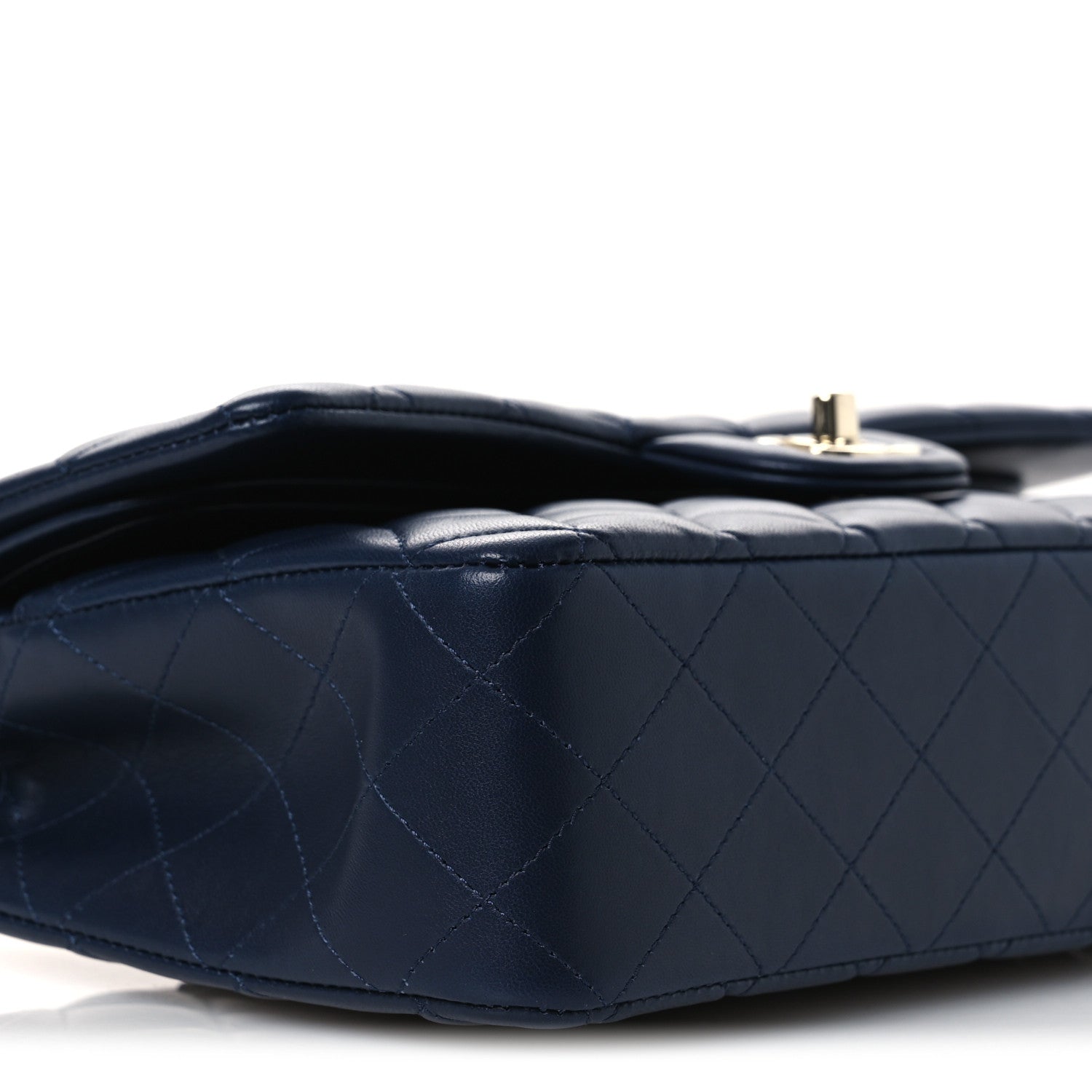 Chanel Lambskin Quilted Medium Double Flap Navy