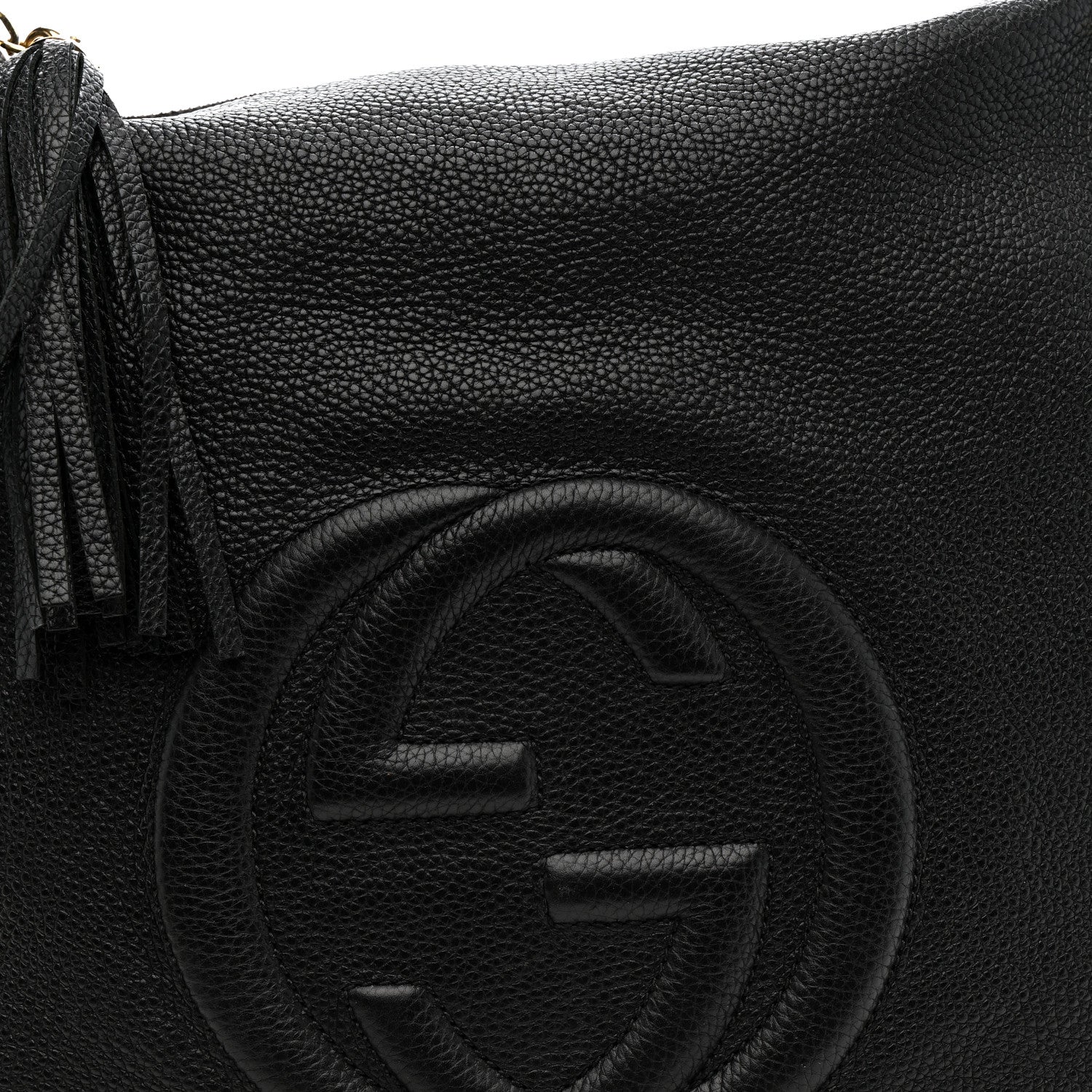 Gucci Pebbled Calfskin Large Soho Hobo Black