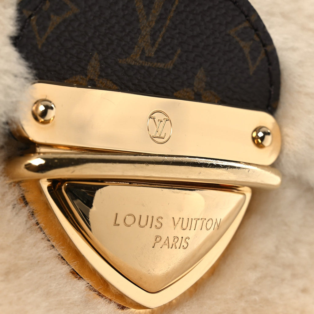 Louis Vuitton Shearling Monogram Sunset Cream