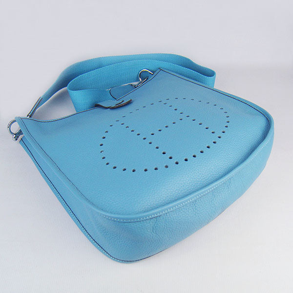 Hermes Evelyne I handbag H6309 light blue silver