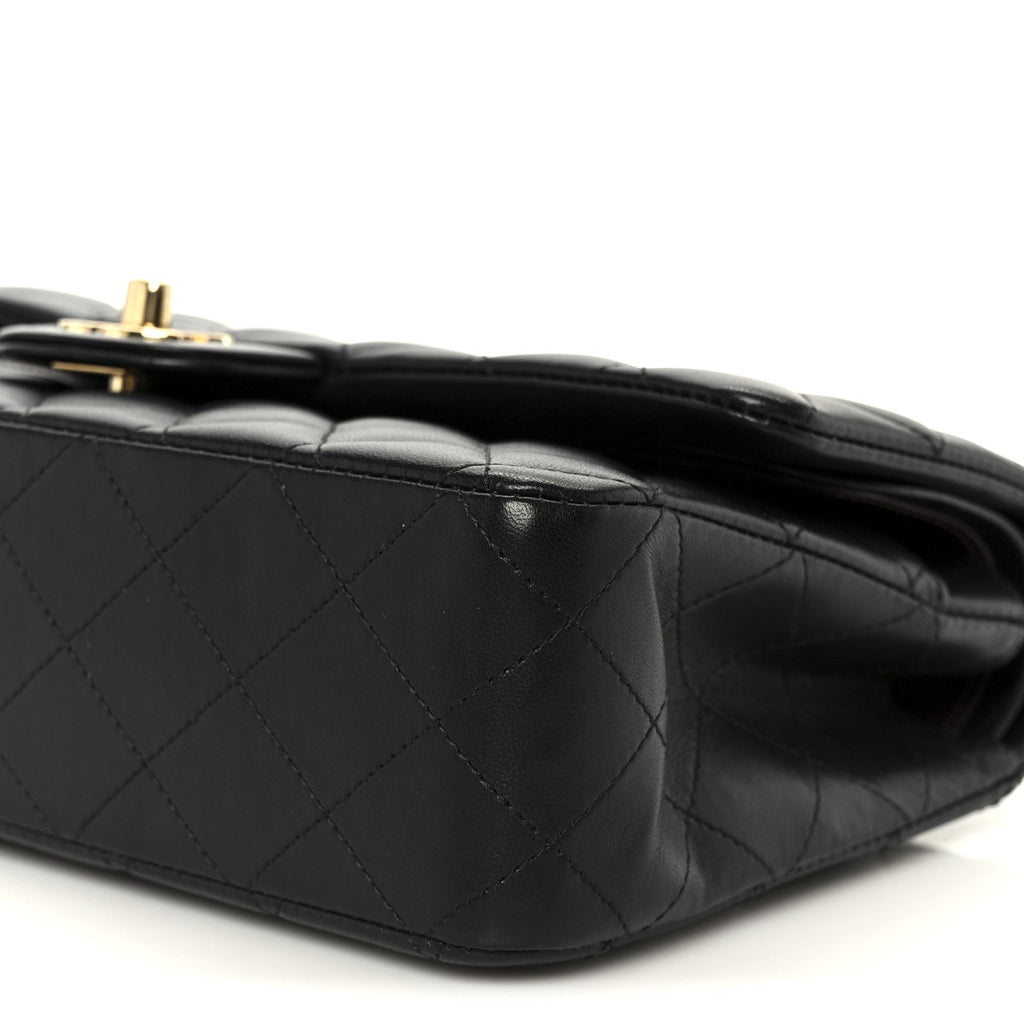 Chanel Lambskin Quilted Medium Double Flap Black