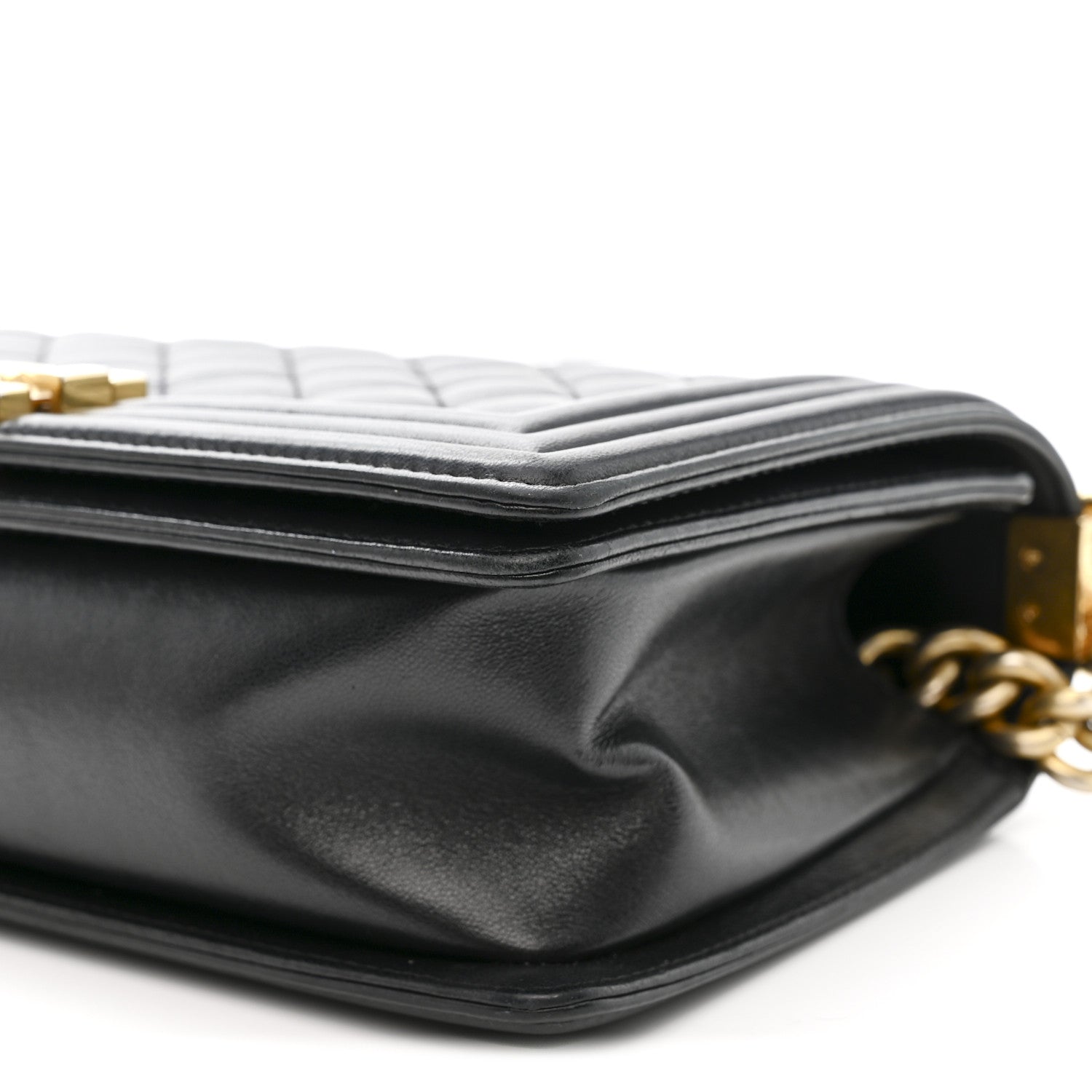 Chanel Lambskin Quilted Medium Boy Flap Black