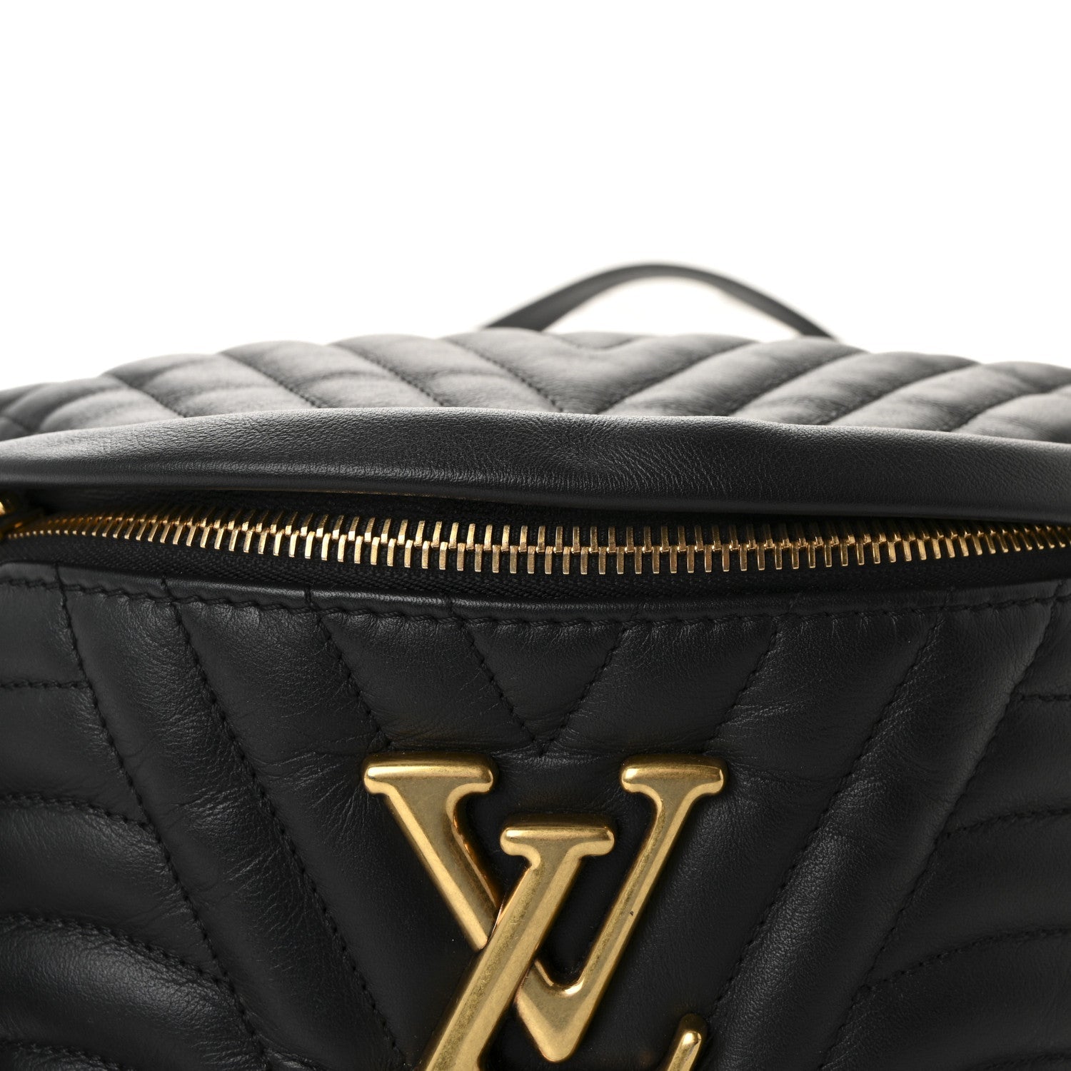Louis Vuitton Calfskin Quilted New Wave Bumbag Black