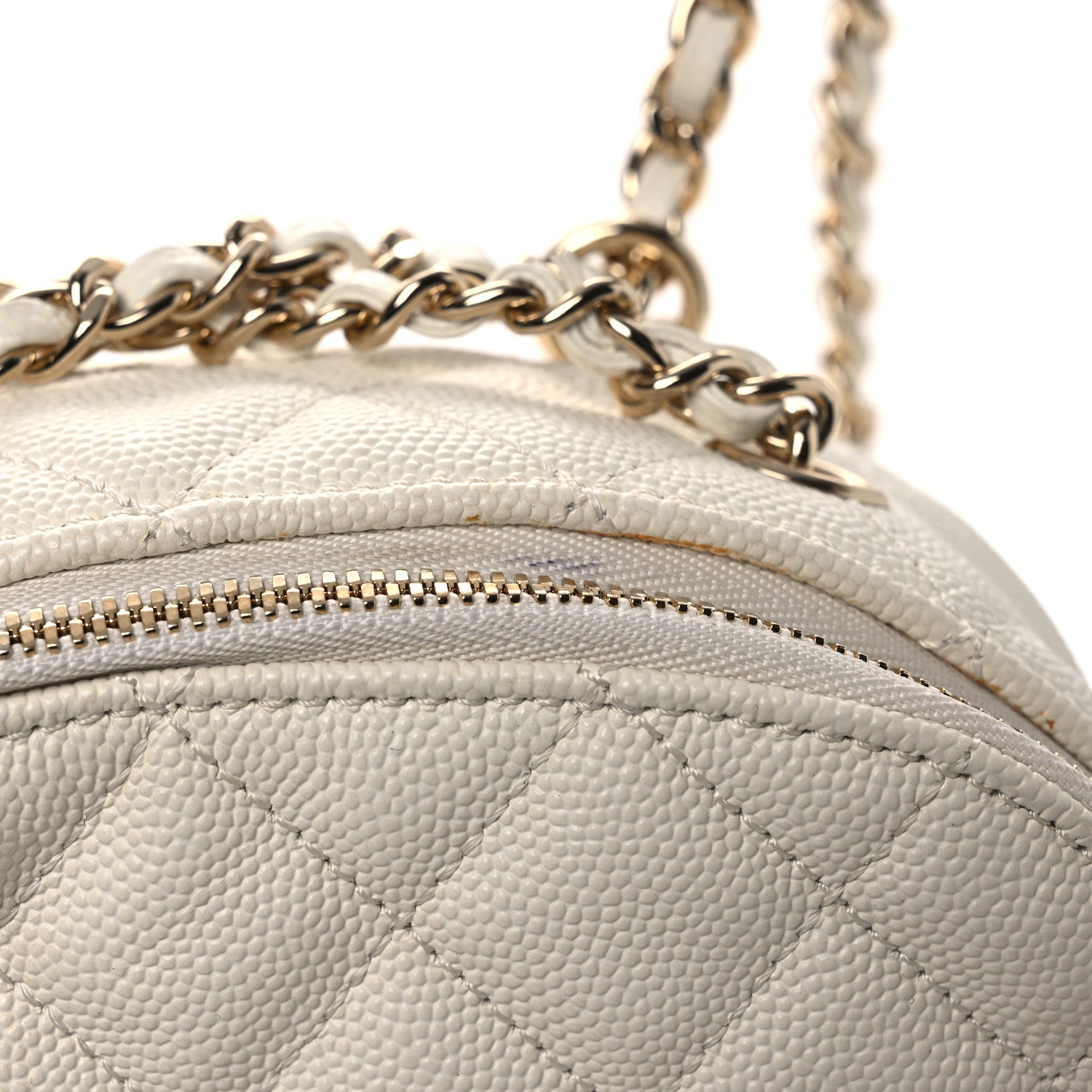 Chanel Caviar Quilted Small CC Day Backpack White