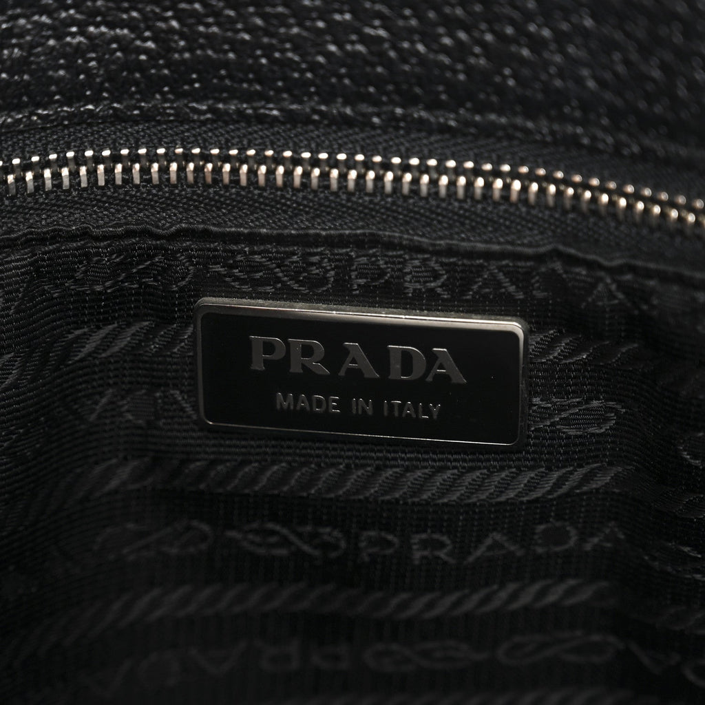 Prada Cinghiale Triangle Tote Black