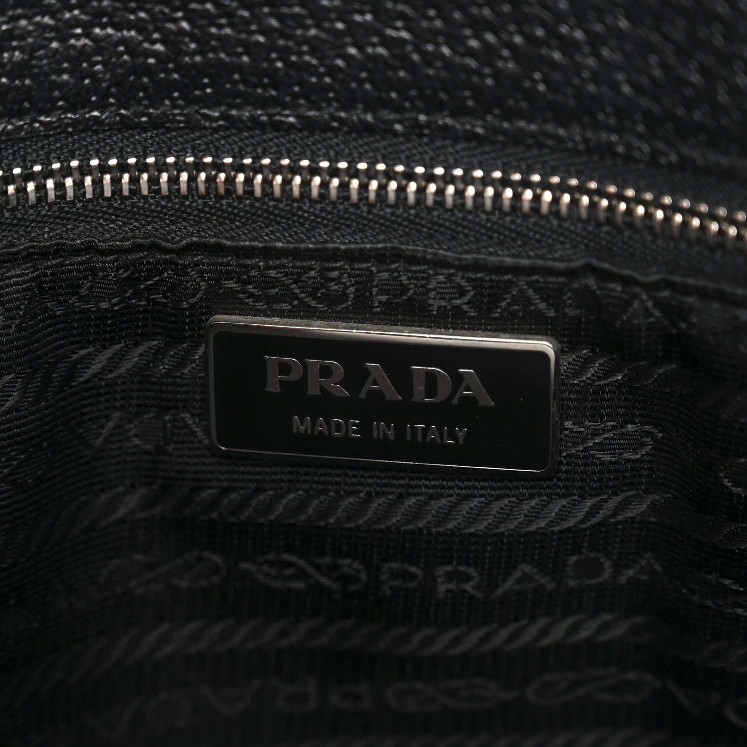 Prada Cinghiale Triangle Tote Black