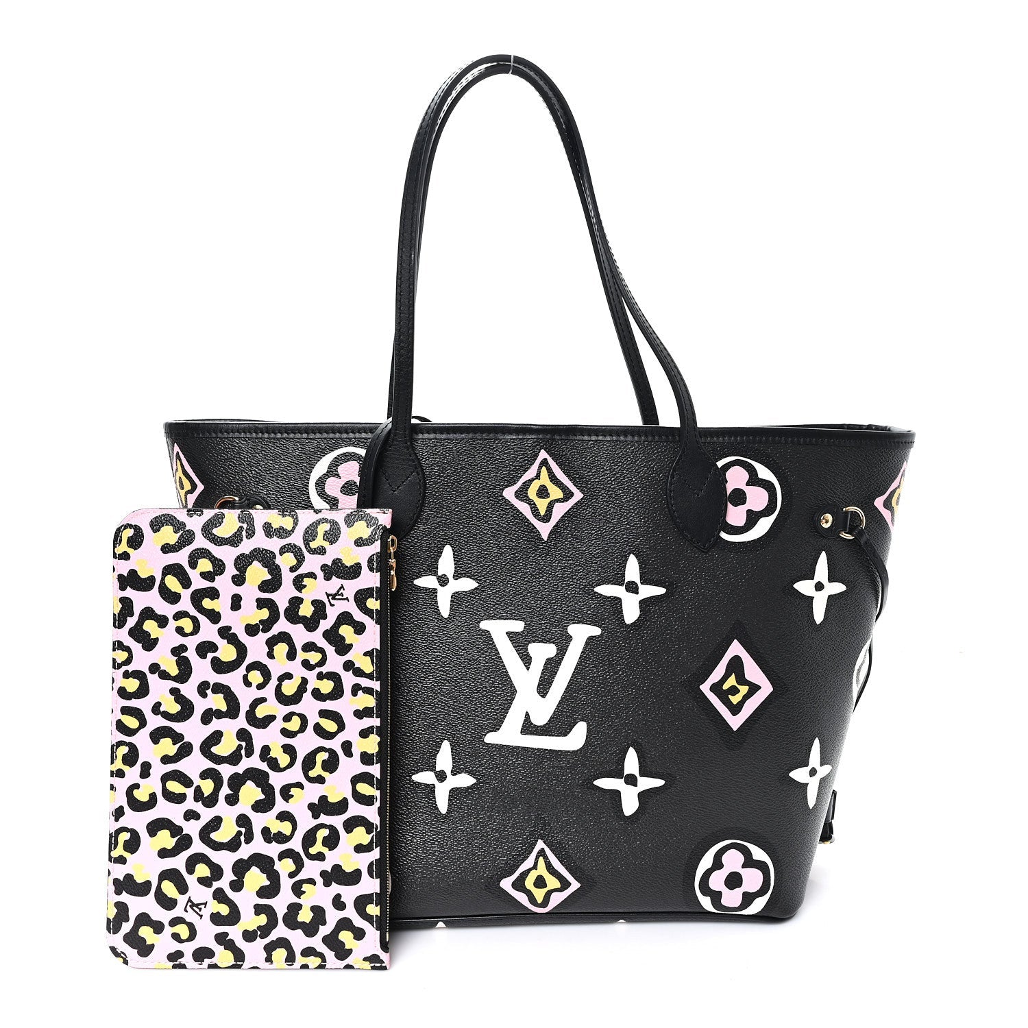 Louis Vuitton Monogram Giant Wild at Heart Neverfull MM Black