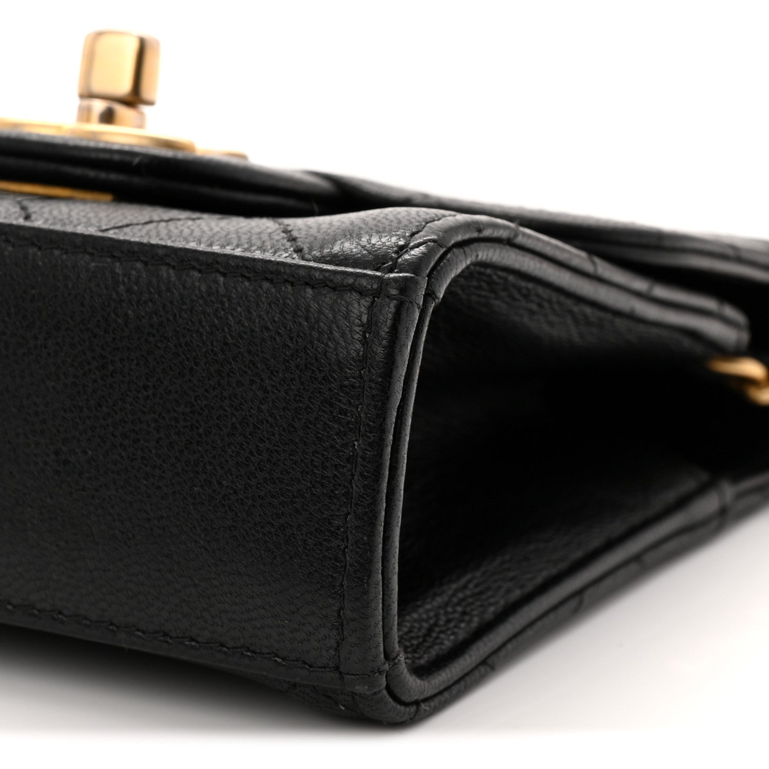 Chanel Lambskin Quilted Chic Pearls Flap Black