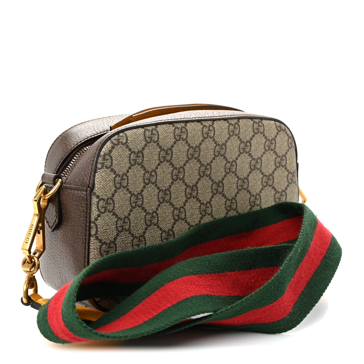 Gucci GG Supreme Monogram Web Neo Vintage Shoulder Bag Beige New Acero Crop