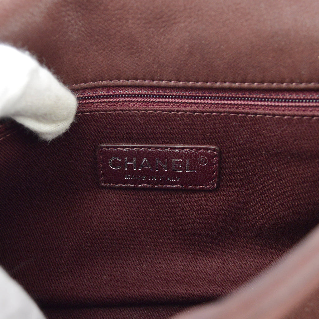 Chanel 2013-2014 Brown Lambskin Turnlock Small Full Flap Shoulder Bag