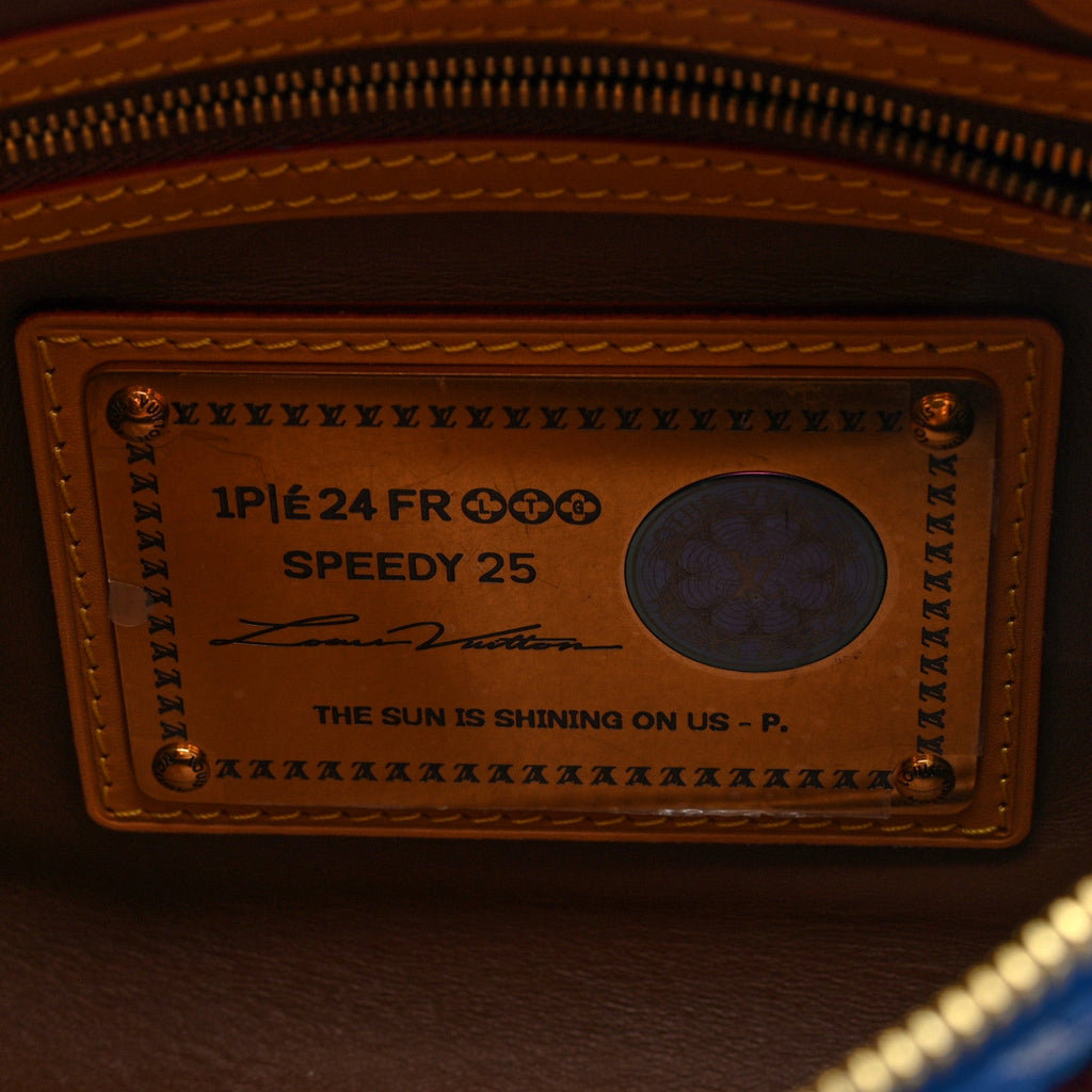 Louis Vuitton Calfskin Monogram Speedy P9 Bandouliere 25 Blue