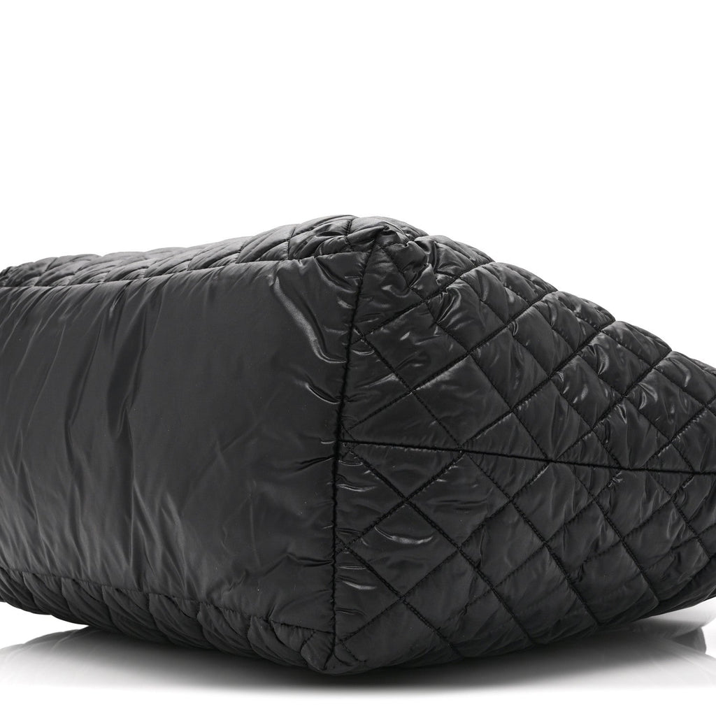 Chanel Nylon Quilted Large Coco Cocoon Tote Black