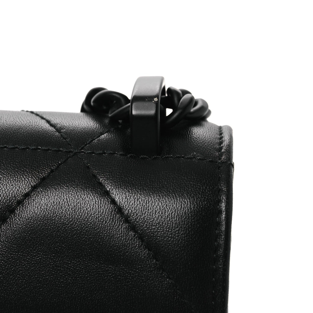 Prada Nappa Triangle Stitched Spectrum Shoulder Bag Black