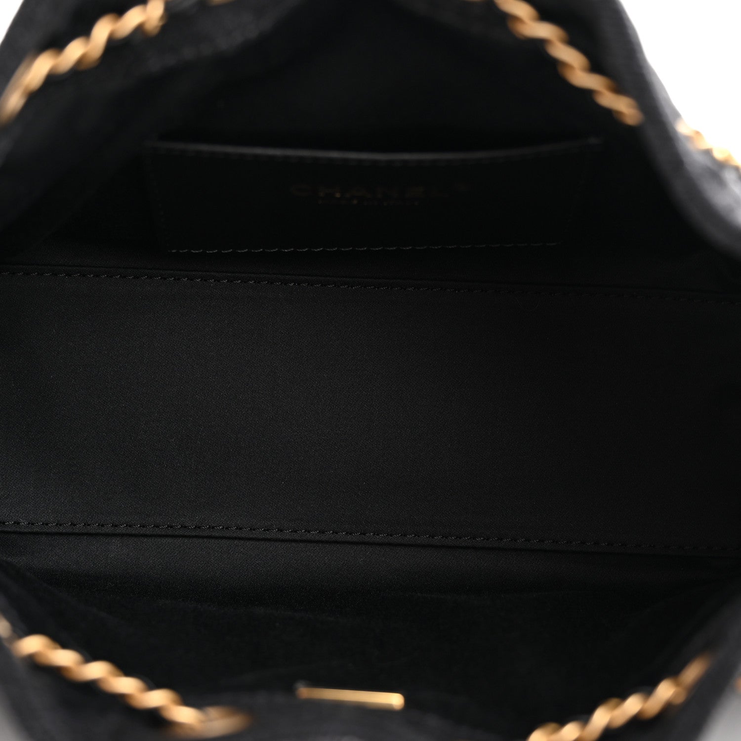 Chanel Washed Denim Quilted Mini Chanel 25 Handbag Black