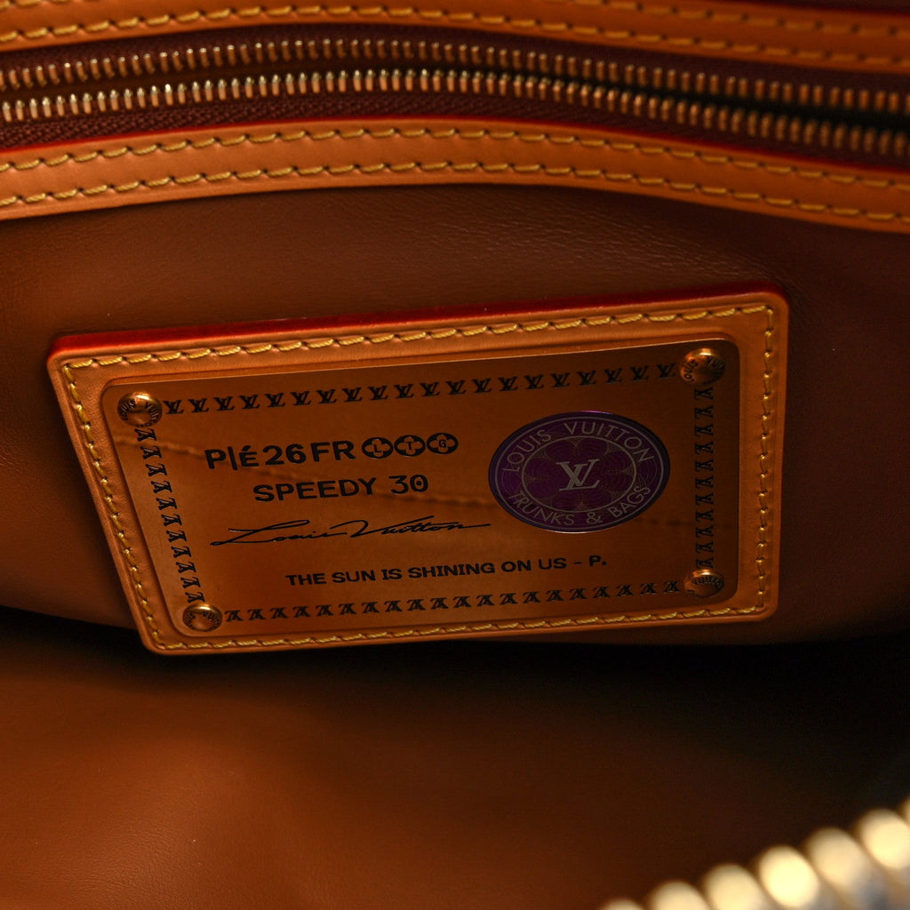 Louis Vuitton Calfskin Monogram Speedy P9 Bandouliere 30 Silk Blue